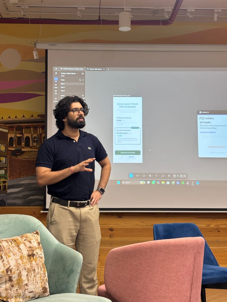 Vivek Mohbe, CEO and Founder of Nofolios, leading a session